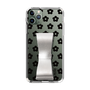 Slim Protection Case - STAND & RING RIBBON Silver［ Rune Naito - RUNE Flower - Black ］