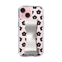 Slim Protection Case - STAND & RING RIBBON Silver［ Rune Naito - RUNE Flower - Black ］