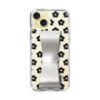 Slim Protection Case - STAND & RING RIBBON Silver［ Rune Naito - RUNE Flower - Black ］