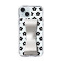 Slim Protection Case - STAND & RING RIBBON Silver［ Rune Naito - RUNE Flower - Black ］