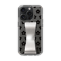 Slim Protection Case - STAND & RING RIBBON Silver［ Rune Naito - RUNE Flower - Black ］