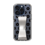 Slim Protection Case - STAND & RING RIBBON Silver［ Rune Naito - RUNE Flower - Black ］