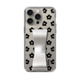 Slim Protection Case - STAND & RING RIBBON Silver［ Rune Naito - RUNE Flower - Black ］