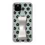 Slim Protection Case - STAND & RING RIBBON Silver［ Rune Naito - RUNE Flower - Black ］
