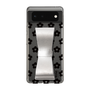 Slim Protection Case - STAND & RING RIBBON Silver［ Rune Naito - RUNE Flower - Black ］