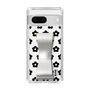 Slim Protection Case - STAND & RING RIBBON Silver［ Rune Naito - RUNE Flower - Black ］