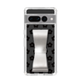 Slim Protection Case - STAND & RING RIBBON Silver［ Rune Naito - RUNE Flower - Black ］