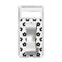 Slim Protection Case - STAND & RING RIBBON Silver［ Rune Naito - RUNE Flower - Black ］