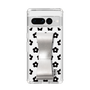 Slim Protection Case - STAND & RING RIBBON Silver［ Rune Naito - RUNE Flower - Black ］