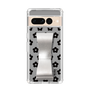Slim Protection Case - STAND & RING RIBBON Silver［ Rune Naito - RUNE Flower - Black ］