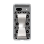Slim Protection Case - STAND & RING RIBBON Silver［ Rune Naito - RUNE Flower - Black ］