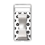 Slim Protection Case - STAND & RING RIBBON Silver［ Rune Naito - RUNE Flower - Black ］