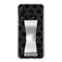 Slim Protection Case - STAND & RING RIBBON Silver［ Rune Naito - RUNE Flower - Black ］