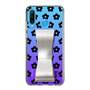 Slim Protection Case - STAND & RING RIBBON Silver［ Rune Naito - RUNE Flower - Black ］