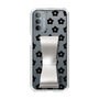 Slim Protection Case - STAND & RING RIBBON Silver［ Rune Naito - RUNE Flower - Black ］