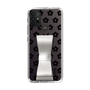 Slim Protection Case - STAND & RING RIBBON Silver［ Rune Naito - RUNE Flower - Black ］