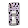 Slim Protection Case - STAND & RING RIBBON Silver［ Rune Naito - RUNE Flower - Black ］