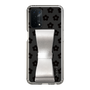Slim Protection Case - STAND & RING RIBBON Silver［ Rune Naito - RUNE Flower - Black ］