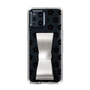 Slim Protection Case - STAND & RING RIBBON Silver［ Rune Naito - RUNE Flower - Black ］
