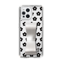 Slim Protection Case - STAND & RING RIBBON Silver［ Rune Naito - RUNE Flower - Black ］