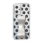 Slim Protection Case - STAND & RING RIBBON Silver［ Rune Naito - RUNE Flower - Black ］