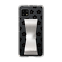 Slim Protection Case - STAND & RING RIBBON Silver［ Rune Naito - RUNE Flower - Black ］