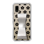 Slim Protection Case - STAND & RING RIBBON Silver［ Rune Naito - RUNE Flower - Black ］