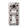 Slim Protection Case - STAND & RING RIBBON Silver［ Rune Naito - RUNE Flower - Black ］