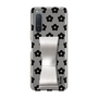 Slim Protection Case - STAND & RING RIBBON Silver［ Rune Naito - RUNE Flower - Black ］