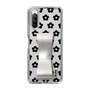Slim Protection Case - STAND & RING RIBBON Silver［ Rune Naito - RUNE Flower - Black ］