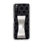 Slim Protection Case - STAND & RING RIBBON Silver［ Rune Naito - RUNE Flower - Black ］