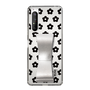 Slim Protection Case - STAND & RING RIBBON Silver［ Rune Naito - RUNE Flower - Black ］