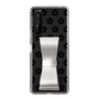 Slim Protection Case - STAND & RING RIBBON Silver［ Rune Naito - RUNE Flower - Black ］