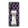 Slim Protection Case - STAND & RING RIBBON Silver［ Rune Naito - RUNE Flower - Black ］