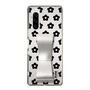 Slim Protection Case - STAND & RING RIBBON Silver［ Rune Naito - RUNE Flower - Black ］