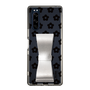 Slim Protection Case - STAND & RING RIBBON Silver［ Rune Naito - RUNE Flower - Black ］