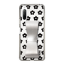 Slim Protection Case - STAND & RING RIBBON Silver［ Rune Naito - RUNE Flower - Black ］