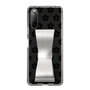 Slim Protection Case - STAND & RING RIBBON Silver［ Rune Naito - RUNE Flower - Black ］