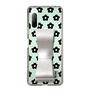 Slim Protection Case - STAND & RING RIBBON Silver［ Rune Naito - RUNE Flower - Black ］