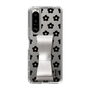 Slim Protection Case - STAND & RING RIBBON Silver［ Rune Naito - RUNE Flower - Black ］