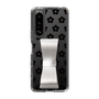 Slim Protection Case - STAND & RING RIBBON Silver［ Rune Naito - RUNE Flower - Black ］