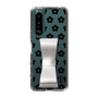 Slim Protection Case - STAND & RING RIBBON Silver［ Rune Naito - RUNE Flower - Black ］