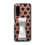 Slim Protection Case - STAND & RING RIBBON Silver［ Rune Naito - RUNE Flower - Black ］