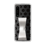 Slim Protection Case - STAND & RING RIBBON Silver［ Rune Naito - RUNE Flower - Black ］