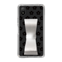 Slim Protection Case - STAND & RING RIBBON Silver［ Rune Naito - RUNE Flower - Black ］