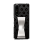 Slim Protection Case - STAND & RING RIBBON Silver［ Rune Naito - RUNE Flower - Black ］