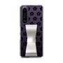 Slim Protection Case - STAND & RING RIBBON Silver［ Rune Naito - RUNE Flower - Black ］