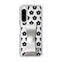 Slim Protection Case - STAND & RING RIBBON Silver［ Rune Naito - RUNE Flower - Black ］