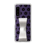 Slim Protection Case - STAND & RING RIBBON Silver［ Rune Naito - RUNE Flower - Black ］