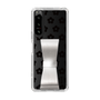 Slim Protection Case - STAND & RING RIBBON Silver［ Rune Naito - RUNE Flower - Black ］